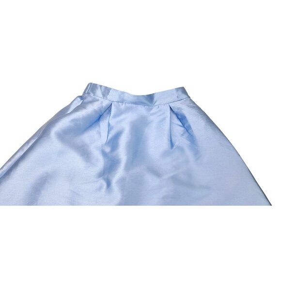 Nickie Lew Light Blue High-Low Skirt Girl Size 14 Satin Elastic Waist Zipper New - Picture 8 of 11